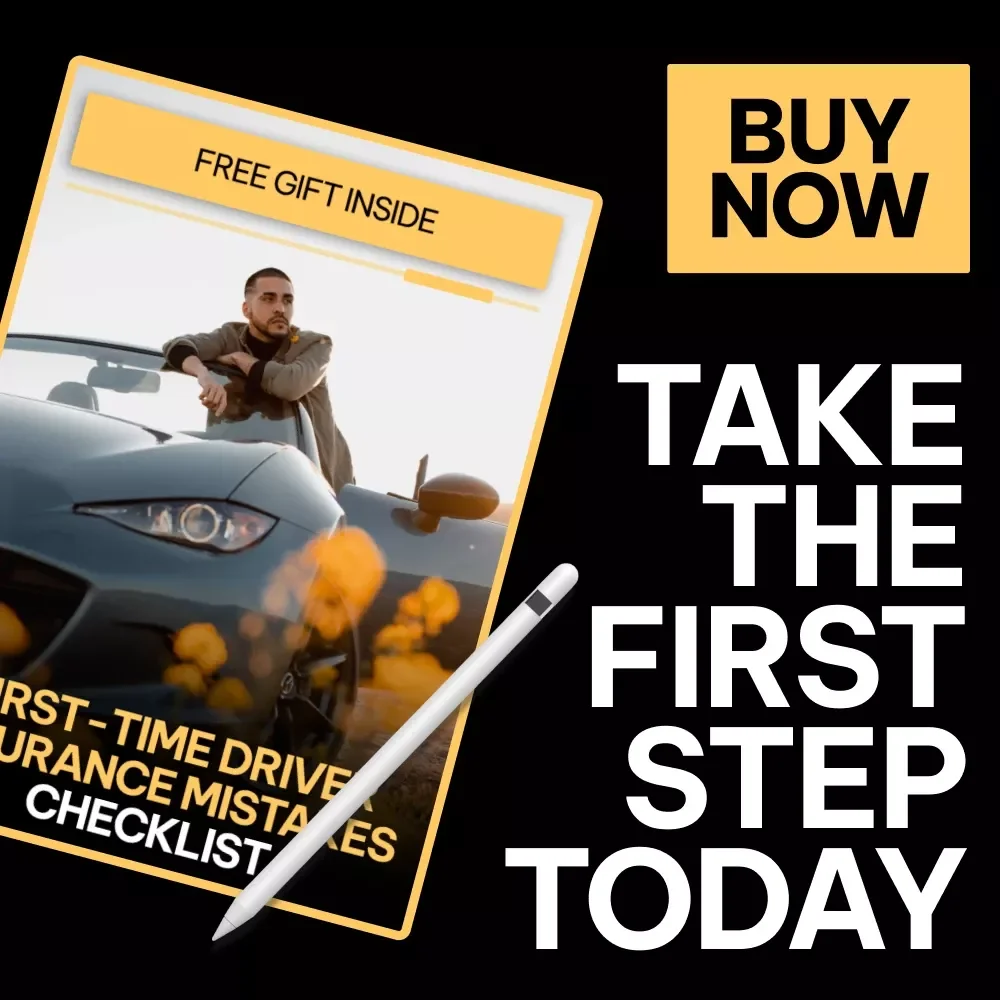 First-Time Driver Insurance Mistakes Checklist | New Driver Car Insurance Guide, Auto Insurance Tips PDF, Beginner-Friendly Digital Download