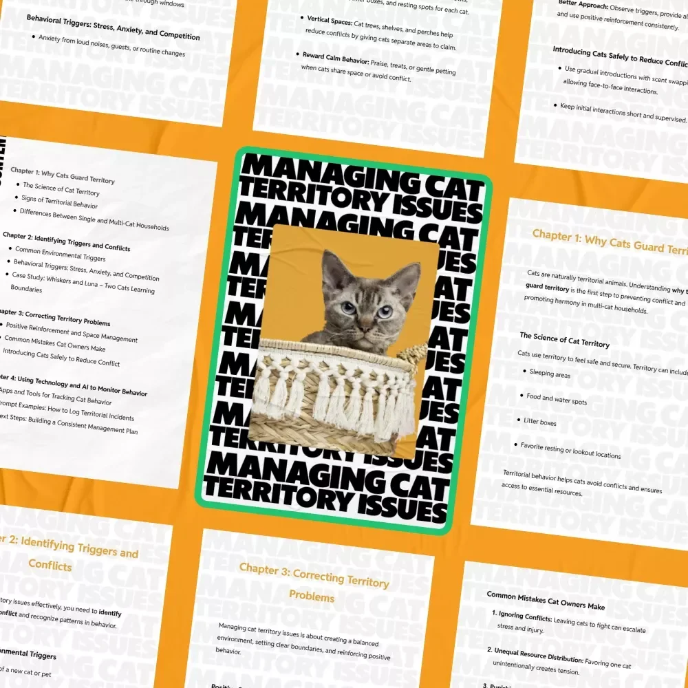 Managing Cat Territory Issues – Practical Guide for Peaceful Multi-Cat Homes | cat territory issues explained | Instant Digital Download