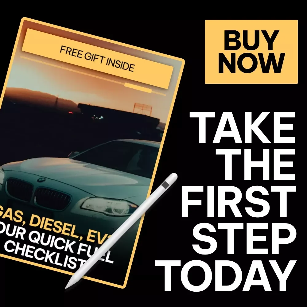 Gas, Diesel, EV? Your Quick Fuel Checklist | Car Fuel Comparison Guide, Gasoline Diesel Hybrid EV Decision Tool, Digital Download for Smart Vehicle Buyers