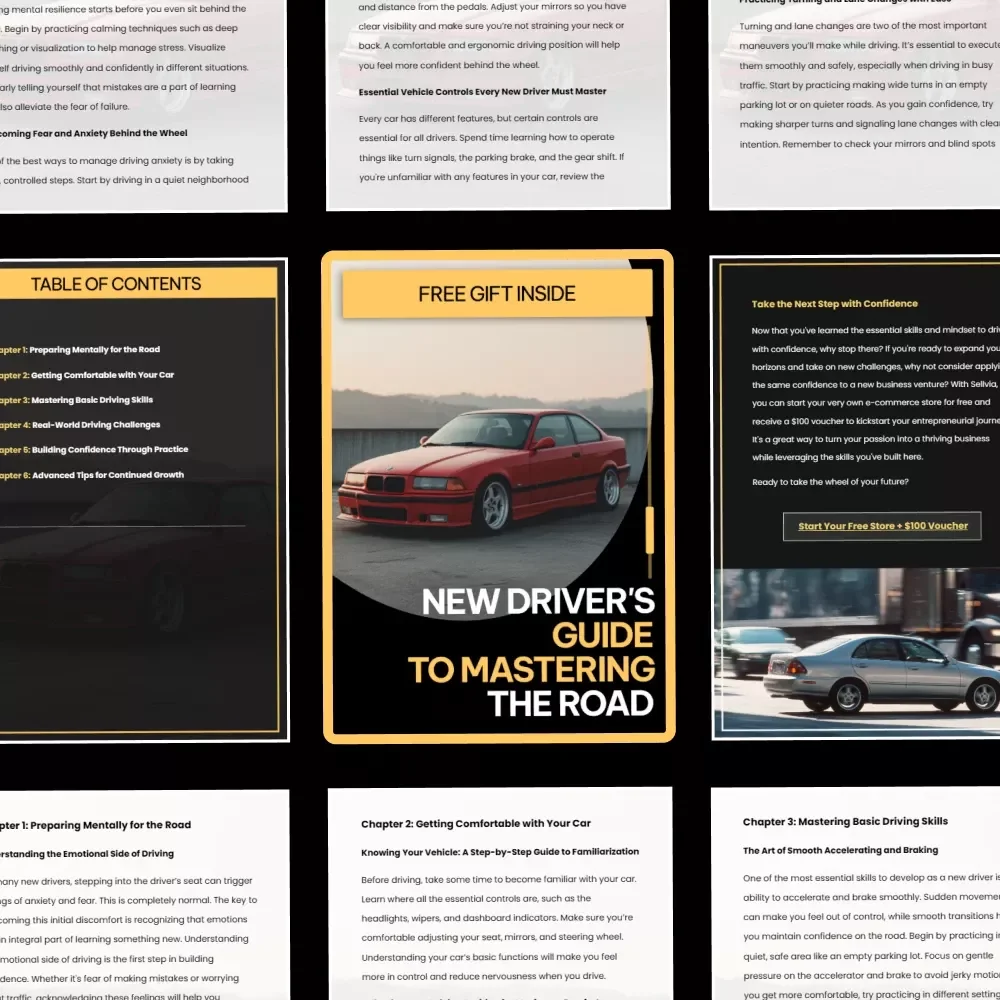 New Driver's Guide to Mastering the Road – Confidence-Building Driving eBook for Beginners, Step-by-Step Road Skills, Mental Prep & Real-World Driving Practice