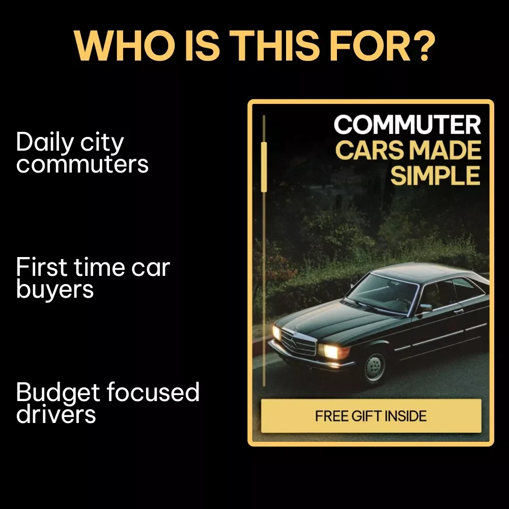 Commuter Cars Made Simple – Practical eBook Guide to Smart Car Options for Everyday Commuting (Fuel-Efficient, Safe & Budget-Friendly Picks)