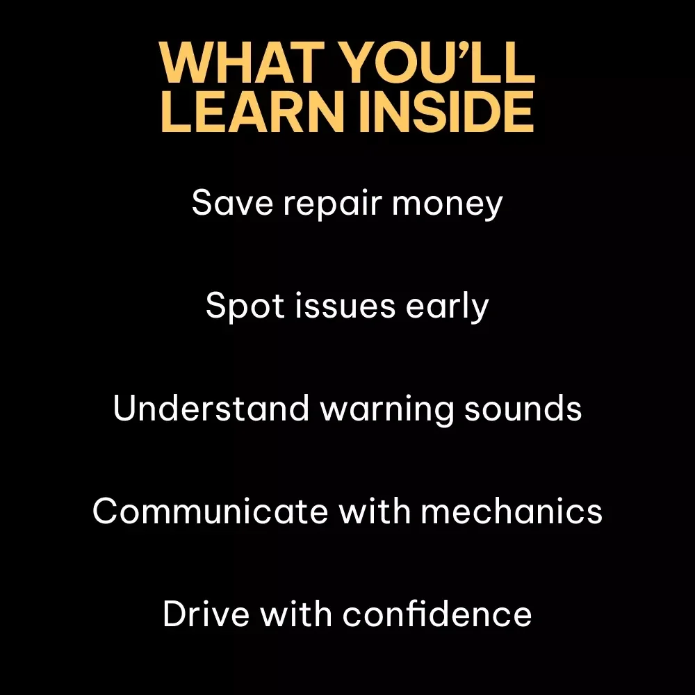 Understanding Car Noises and What They Really Mean | Practical Car Sound Guide eBook for How to Identify Car Noises, DIY Auto Diagnostics & Confident Repairs