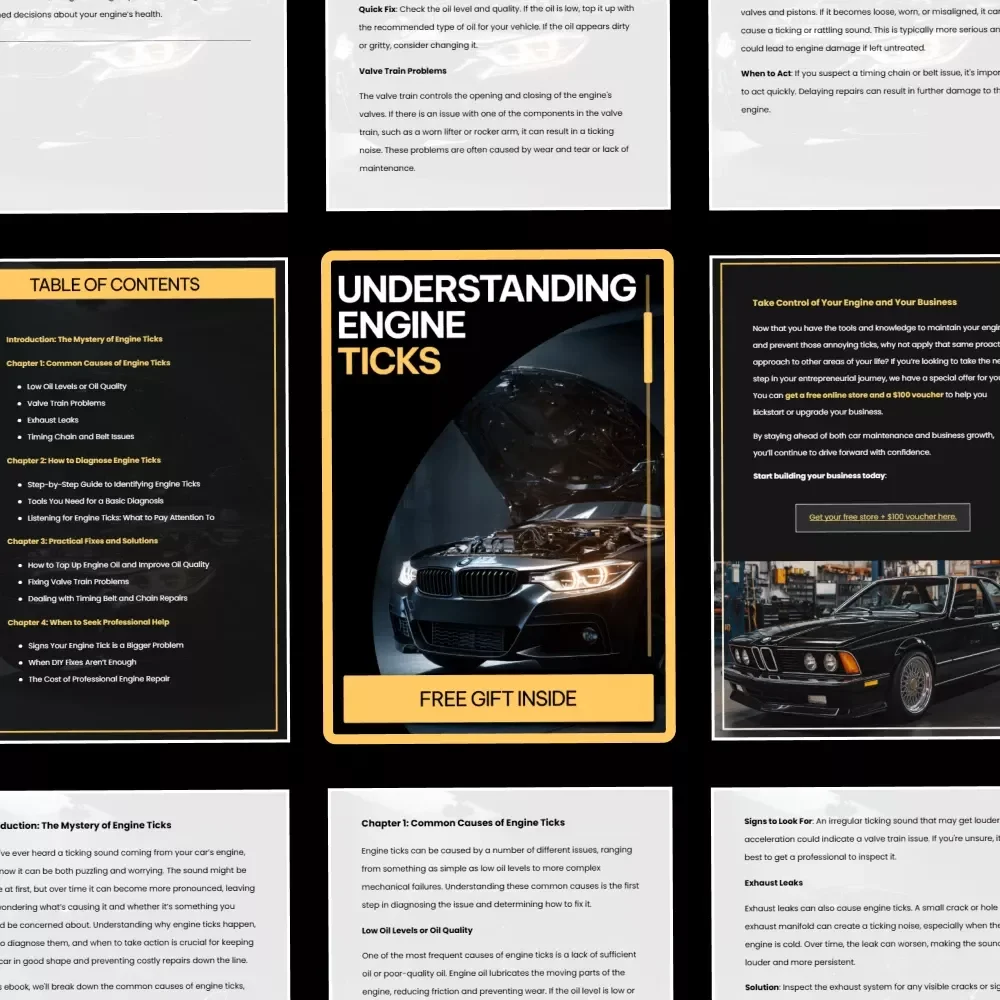 Understanding Engine Ticks | Digital eBook Guide Explaining why engine ticks | Engine Noise Diagnosis & Fixes