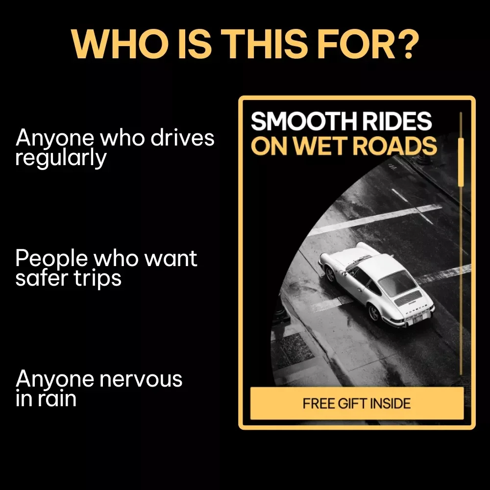 Smooth Rides on Wet Roads | Practical eBook Guide for Driving Safely in the Rain | Calm Confident Control on Rainy Roads