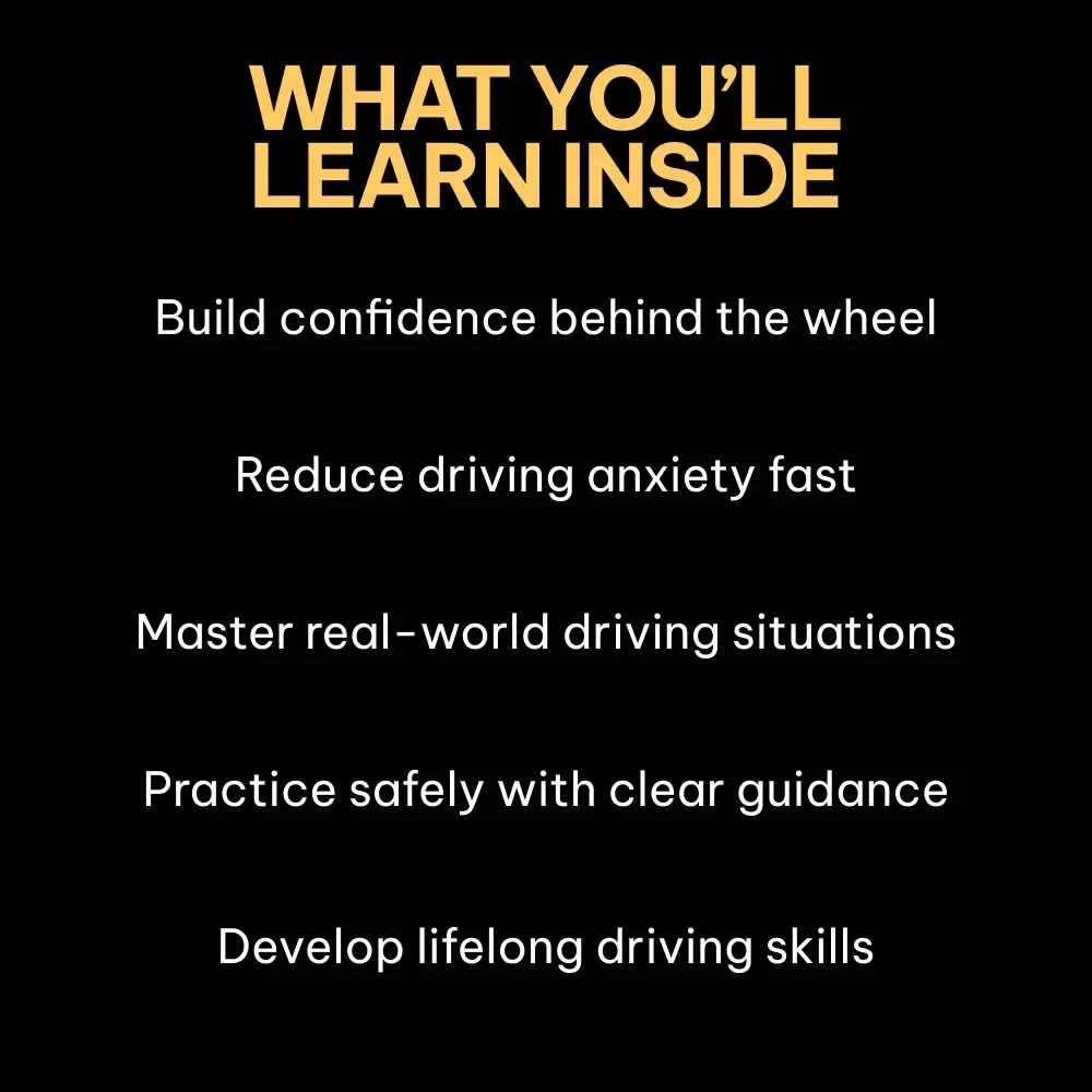 New Driver's Guide to Mastering the Road – Confidence-Building Driving eBook for Beginners, Step-by-Step Road Skills, Mental Prep & Real-World Driving Practice