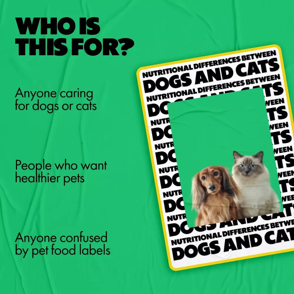 Nutritional Differences Between Dogs and Cats – Essential eBook Guide to Dog and Cat Nutrition Differences for Healthier Pets