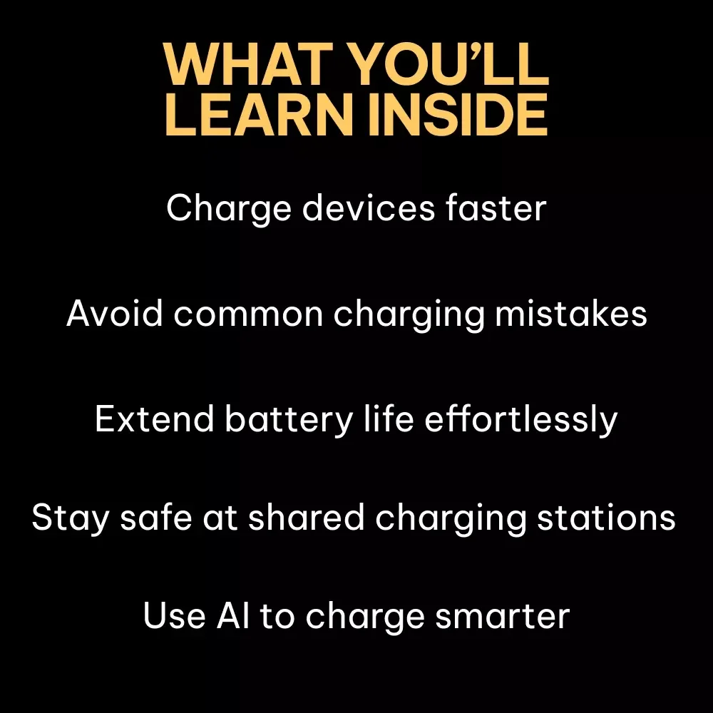 Charge Smart Anywhere | Digital Charging Guide, Charging Etiquette & Safety First Checklist, Tech Tips for Efficient Charging, AI Prompts for Charging Stations eBook