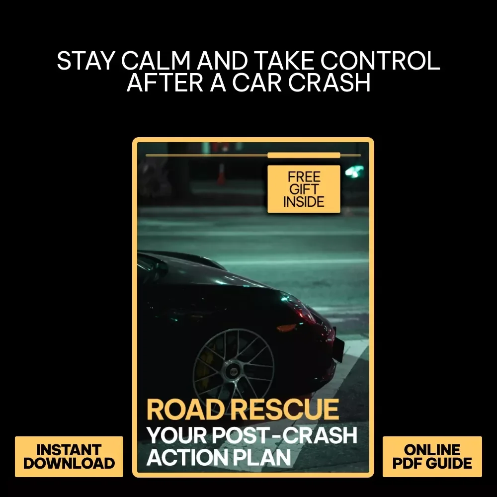Road Rescue: Your Post-Crash Action Plan | Digital Car Accident Checklist, Emergency Response Guide, Insurance & Legal Recovery eBook