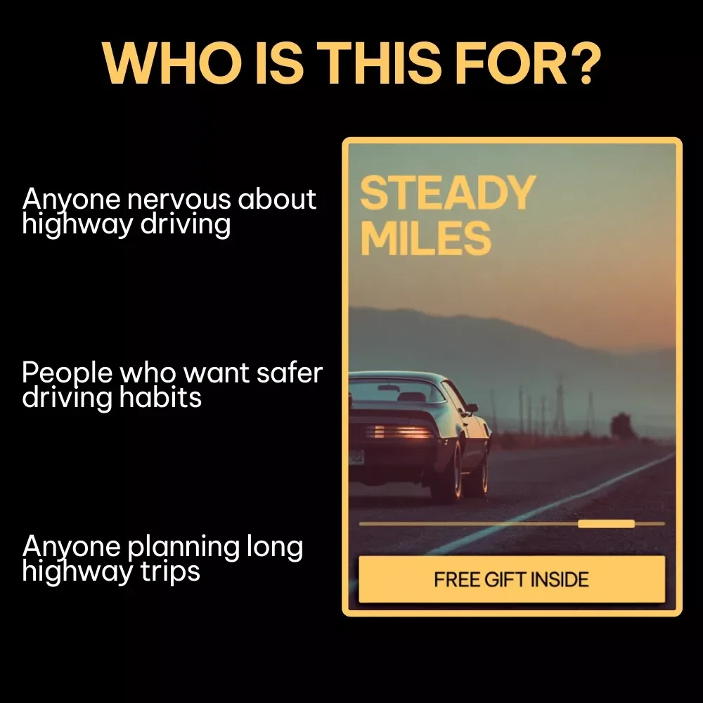 Steady Miles – Safety Advice for Highway Driving eBook | Practical Highway Safety Guide for Confident, Focused, Long-Distance Driving