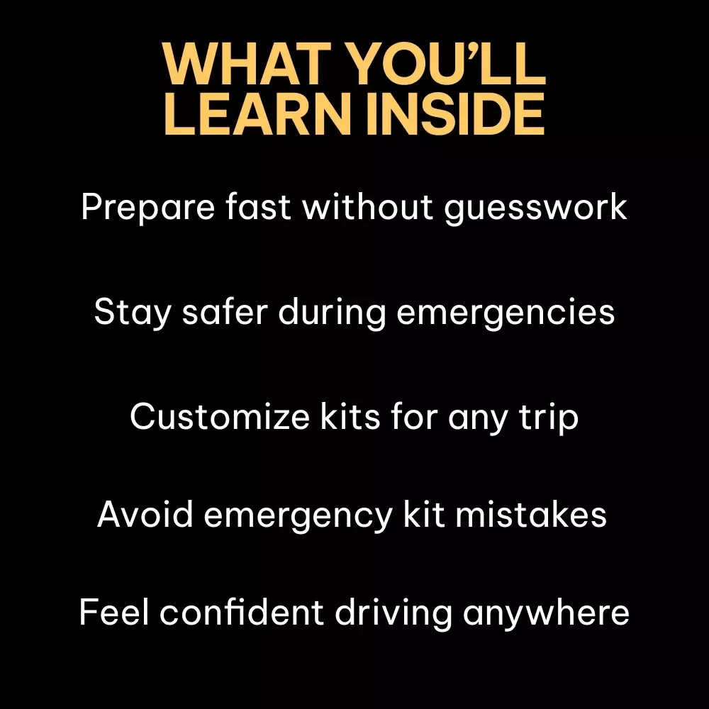 Roadside Ready – Car Emergency Kit Guide & Checklist | Roadside Safety Preparedness Digital Download