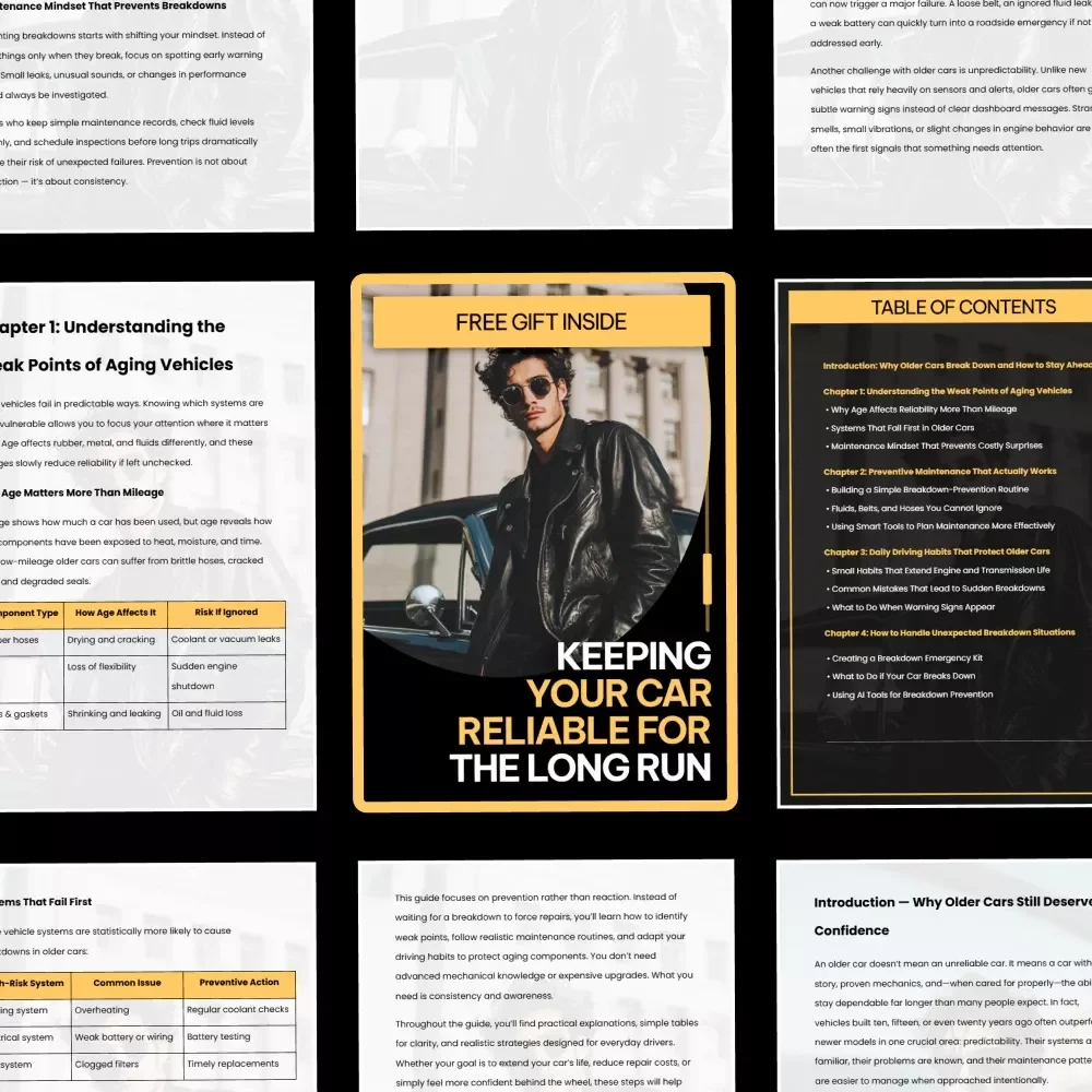 Keeping Your Car Reliable for the Long Run | Older Car Maintenance Guide, Preventive Maintenance Checklist, Breakdown Prevention eBook, Vehicle Reliability Digital Download