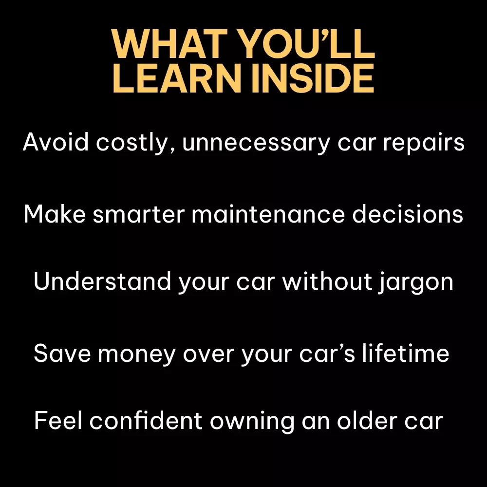 Keep Your Car Running Longer With Confidence – Smart Car Maintenance Guide for Older Vehicles, Preventive Maintenance, Repair vs Replace Decisions, Digital Download eBook
