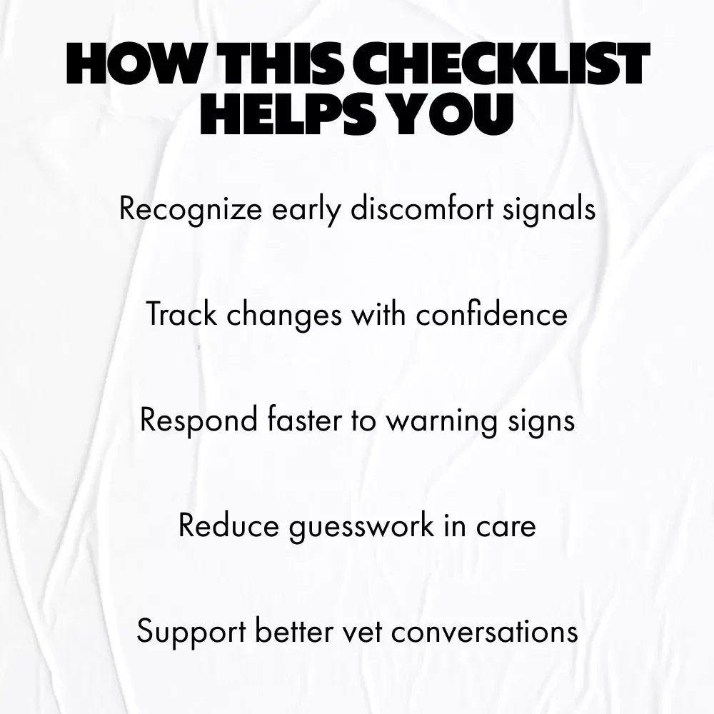 Spotting Signs of Pain in Dogs | Printable Checklist for Pet Owners | Easy Guide to Signs of Pain in Dogs