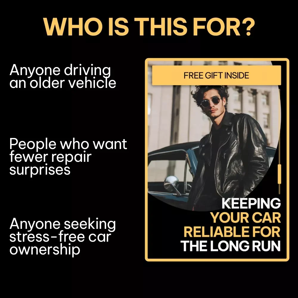 Keeping Your Car Reliable for the Long Run | Older Car Maintenance Guide, Preventive Maintenance Checklist, Breakdown Prevention eBook, Vehicle Reliability Digital Download