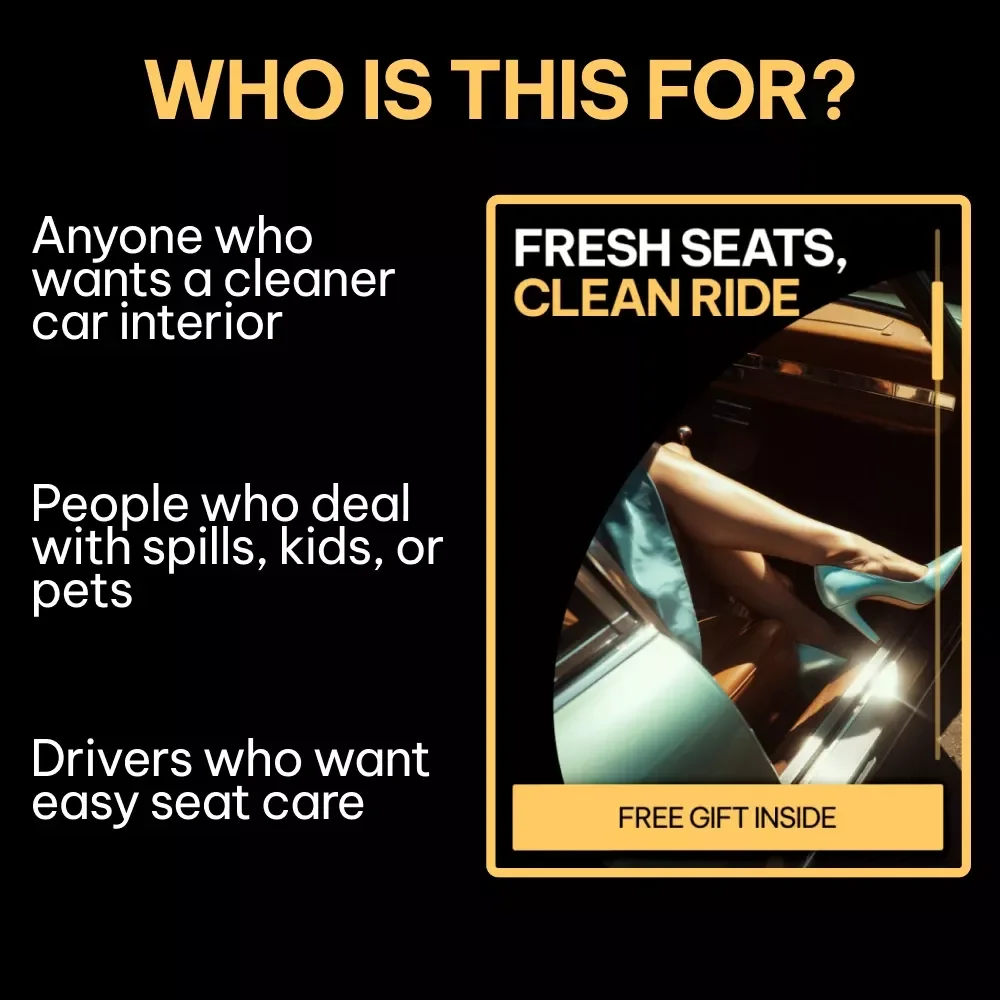 Fresh Seats, Clean Ride – Ultimate Car Seat Cleaning Guide, Stain Removal eBook, Interior Care Checklist, DIY Auto Detailing Digital Download