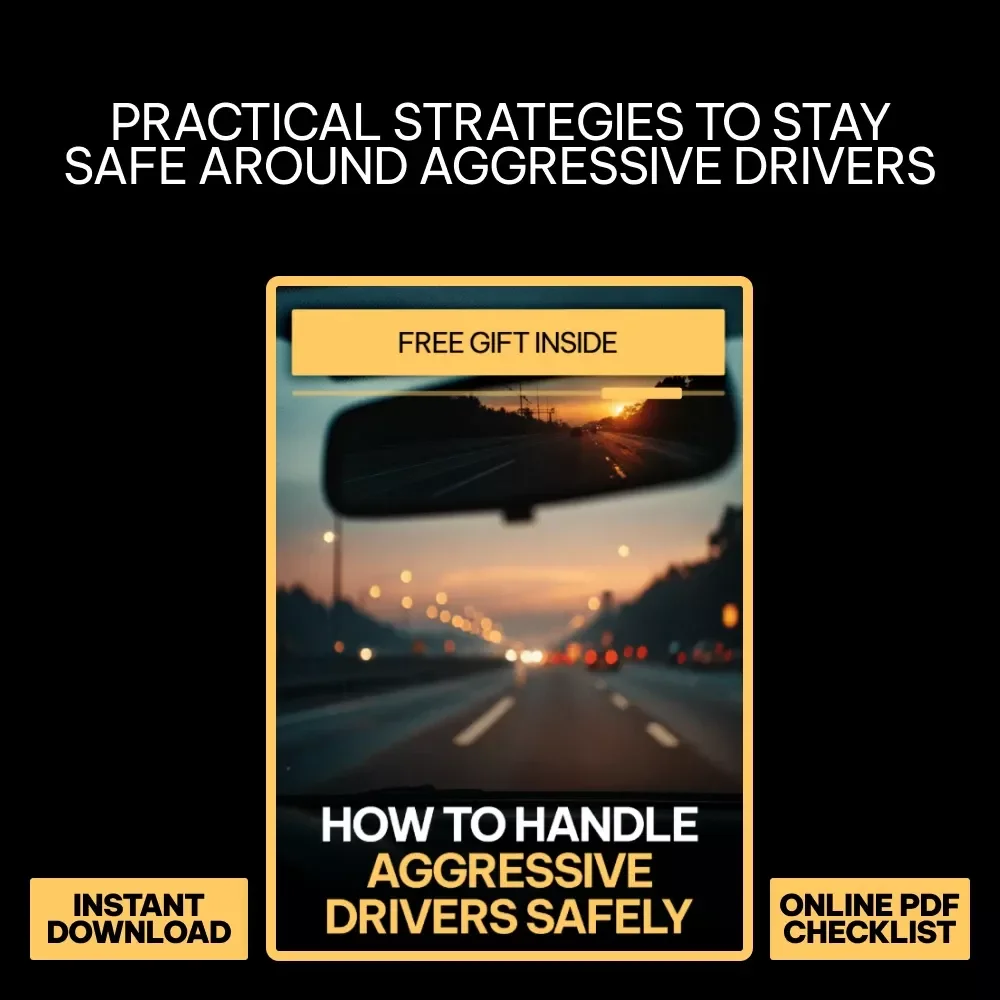 How to Handle Aggressive Drivers Safely | Printable Driving Safety Checklist | Road Rage Prevention Guide | Instant Digital Download