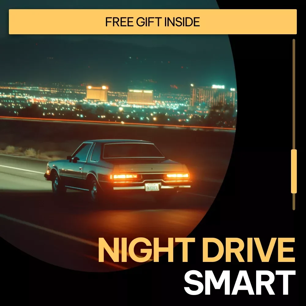 Night Drive Smart – Night Driving Safety Checklist | Printable Digital Guide with Tips for Safe Driving at Night