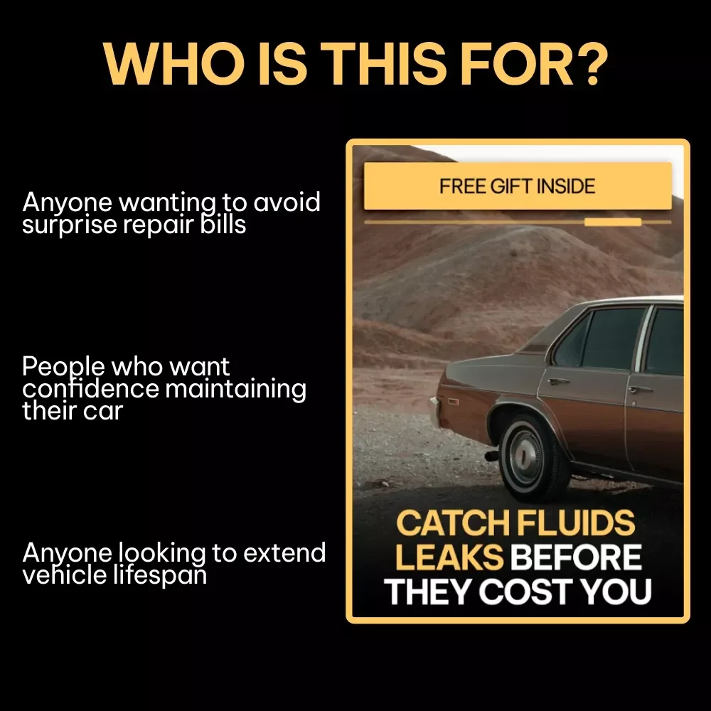 Catch Fluids Leaks Before They Cost You Guide | how to identify car fluid leaks | Digital Car Care eBook for DIY Drivers