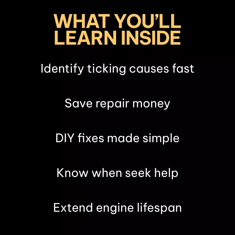 Understanding Engine Ticks | Digital eBook Guide Explaining why engine ticks | Engine Noise Diagnosis & Fixes