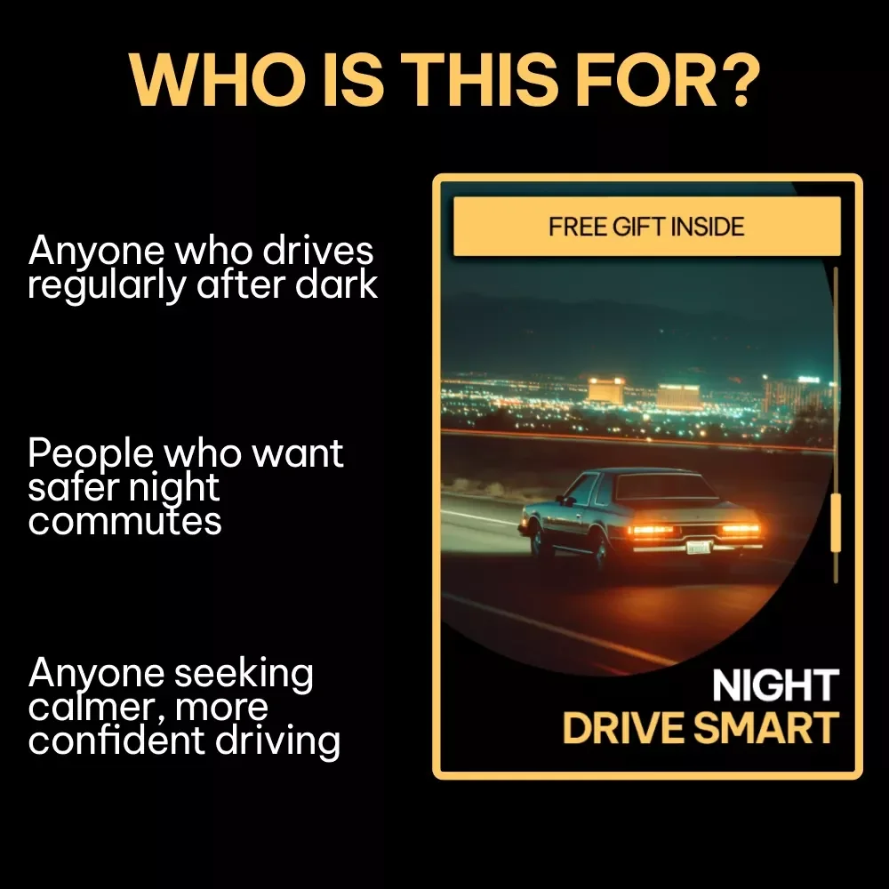 Night Drive Smart – Night Driving Safety Checklist | Printable Digital Guide with Tips for Safe Driving at Night