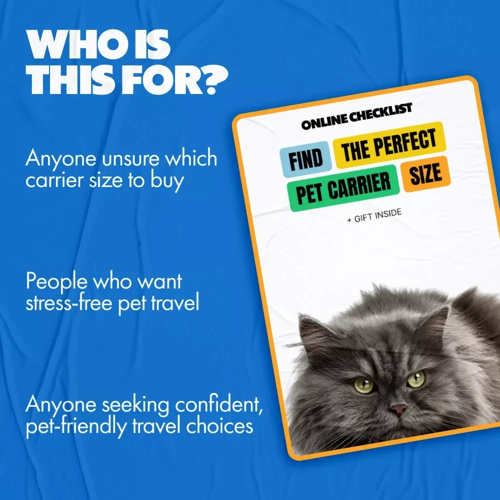 Find the Perfect Pet Carrier Size | Printable Pet Travel Guide | Pet Carrier Measurement Checklist | Digital Download for Dog & Cat Owners | Travel With Pets Essentials