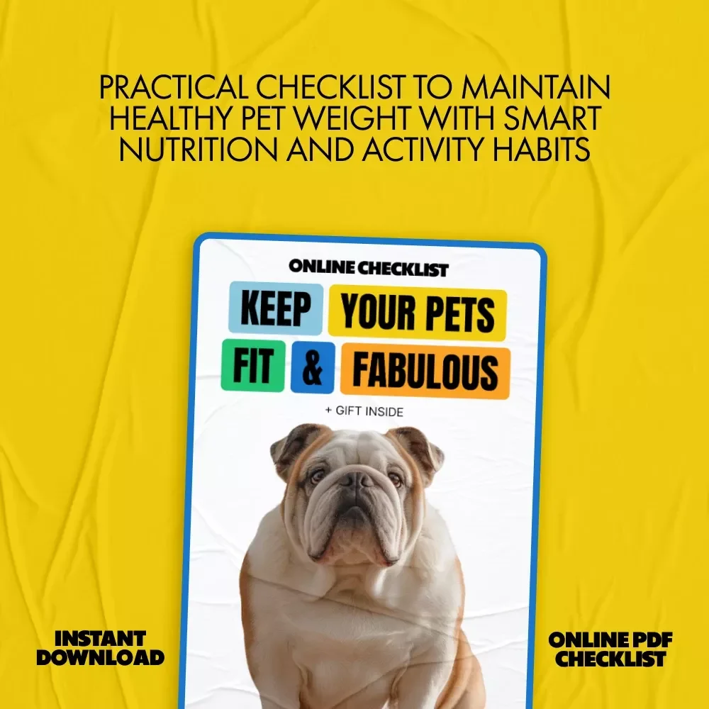 Keep Your Pets Fit & Fabulous Checklist | Digital Pet Wellness Guide | how to avoid pet obesity problems | Printable Pet Weight Tracker & Activity Planner