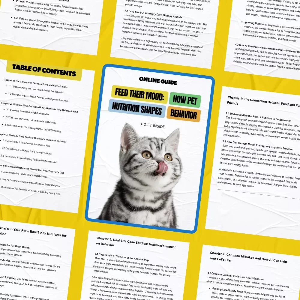 Feed Their Mood: How Pet Nutrition Shapes Behavior | Digital Pet Guide on how pet nutrition affects behavior, Mood, Training & Daily Wellness