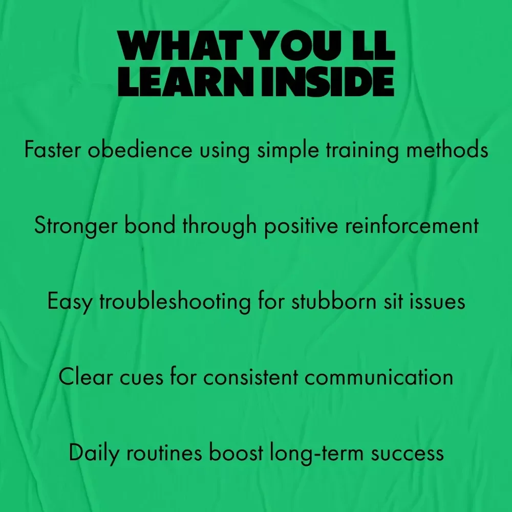 Teaching Your Dog the Sit Command | Dog Training Guide Download, Puppy Obedience eBook, Instant Digital PDF for Beginners & Pet Owners