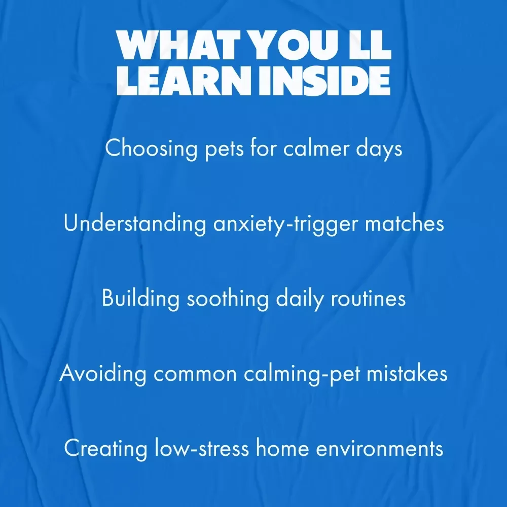 How the Right Pet Can Ease Stress & Anxiety – A Practical Guide to Choosing Pets That Help Reduce Stress and Anxiety for a Calmer, Balanced Life