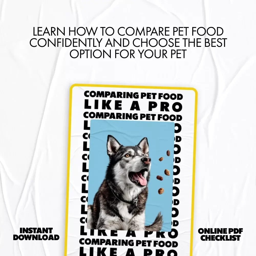 Comparing Pet Food Like a Pro | Digital Checklist for Pet Parents | Instant Download Guide on **how to compare pet food** | Cat & Dog Food Ingredient Comparison Printable