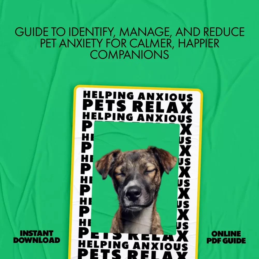 Helping Anxious Pets Relax | Digital eBook Guide for Pet Parents | Holistic Calming Tips & Real-Life Strategies | how to help anxious pets calm down | Anxiety Support for Dogs & Cats