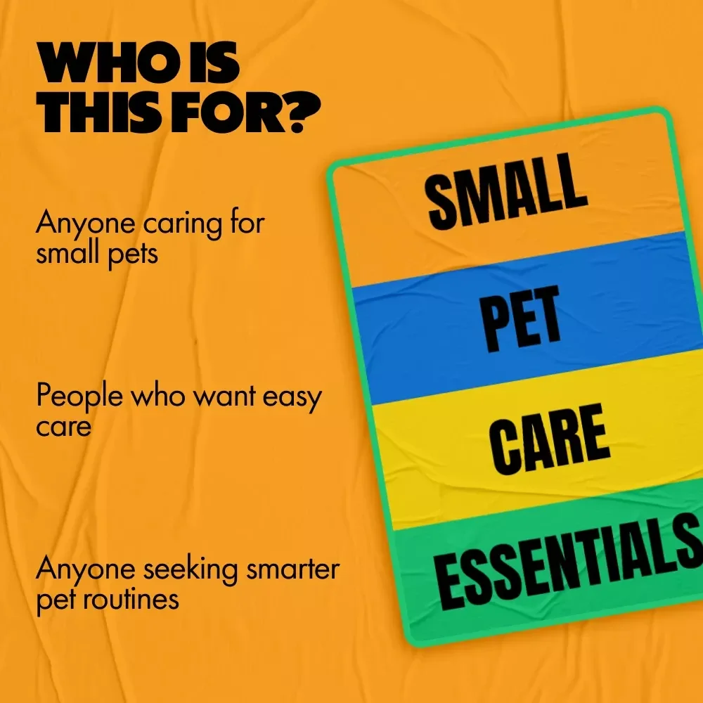 Small Pet Care Essentials Checklist | Small Pet Care Essentials Digital Download for Happy, Healthy Pets