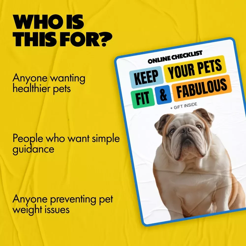 Keep Your Pets Fit & Fabulous Checklist | Digital Pet Wellness Guide | how to avoid pet obesity problems | Printable Pet Weight Tracker & Activity Planner