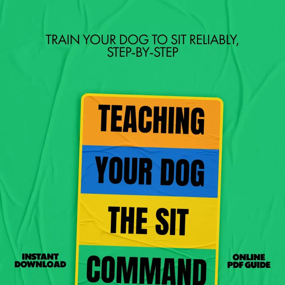 Teaching Your Dog the Sit Command | Dog Training Guide Download, Puppy Obedience eBook, Instant Digital PDF for Beginners & Pet Owners