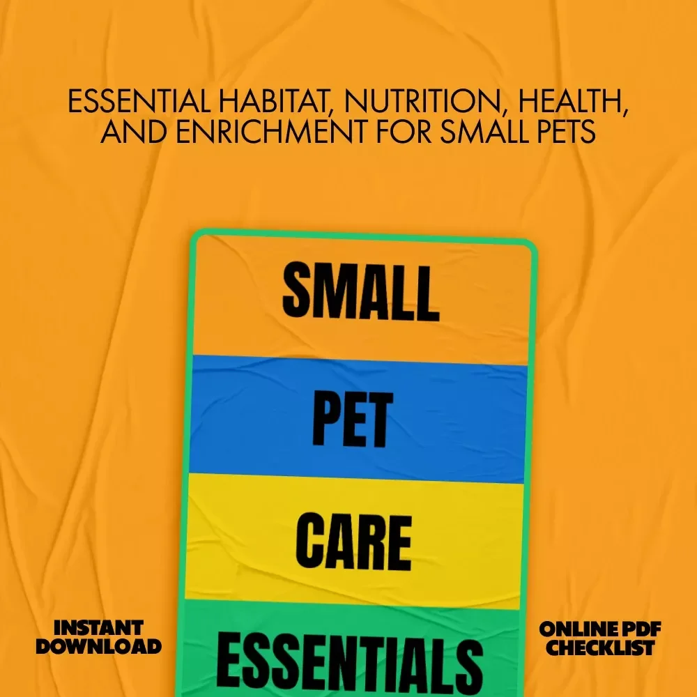 Small Pet Care Essentials Checklist | Small Pet Care Essentials Digital Download for Happy, Healthy Pets