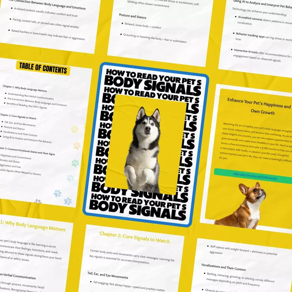How to Read Your Pet’s Body Signals | how to read pet body signals eBook | Digital Download Guide for Understanding Pet Emotions & Communication