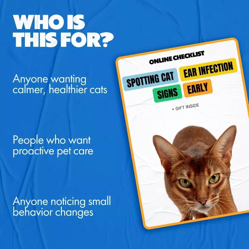 Spotting Cat Ear Infection Signs Early | Printable Pet Health Checklist | Digital Download for Cat Owners | Cat Care Guide for Noticing cat ear infection signs Fast