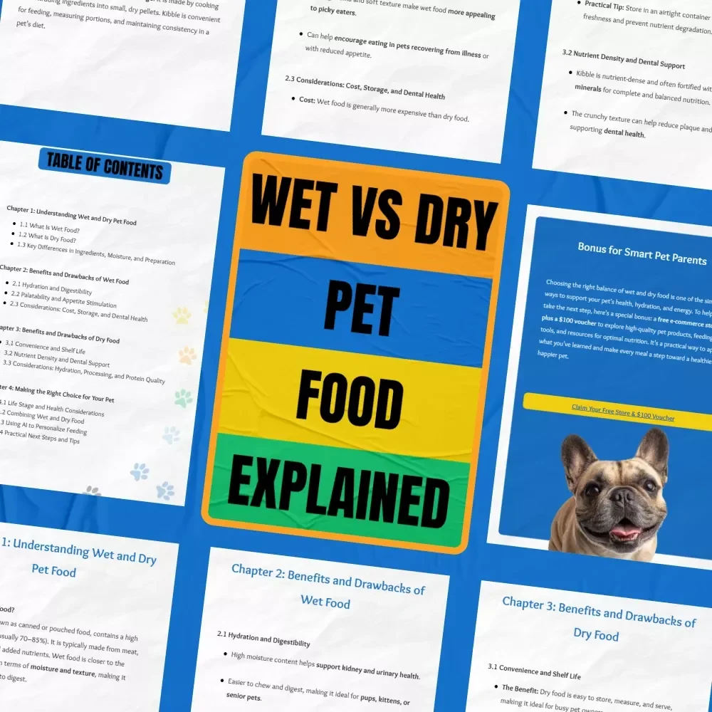 Wet vs Dry Pet Food Explained | Simple Feeding Guide for Pet Parents | Wet vs Dry Food for Pets Digital Download