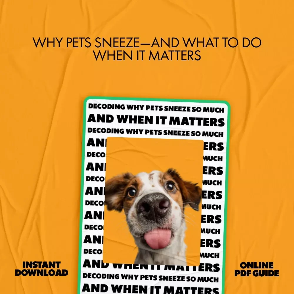 Decoding Why Pets Sneeze So Much (and When It Matters) | Digital Guide for Pet Parents | why pets sneeze a lot Checklist & Tips | Printable eBook