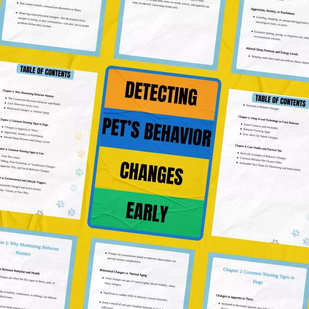 Detecting Pet’s Behavior Changes Early | Practical eBook Guide to Pet Behavior Change Warning Signs for Dogs & Cats