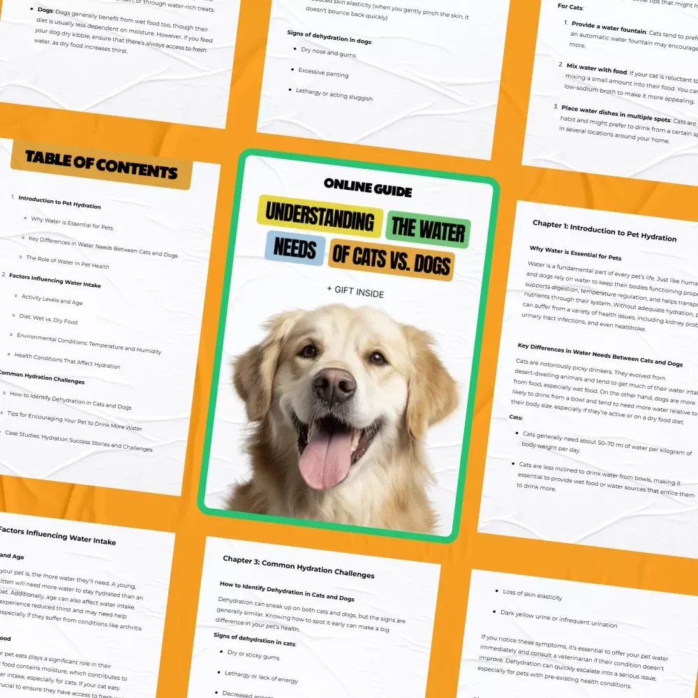 Understanding the Water Needs of Cats vs. Dogs | Pet Hydration eBook Guide for Smarter Care, Healthier Pets & Everyday Wellness