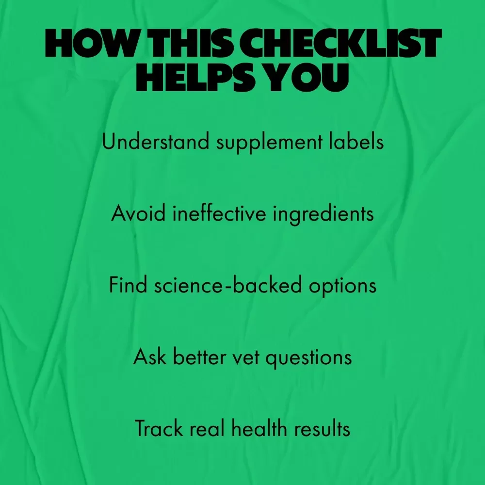 Smart Pet Supplement Research | Printable Checklist & Guide for Smarter Buying Decisions | Digital Download for pet supplement research tips Lovers & Pet Parents