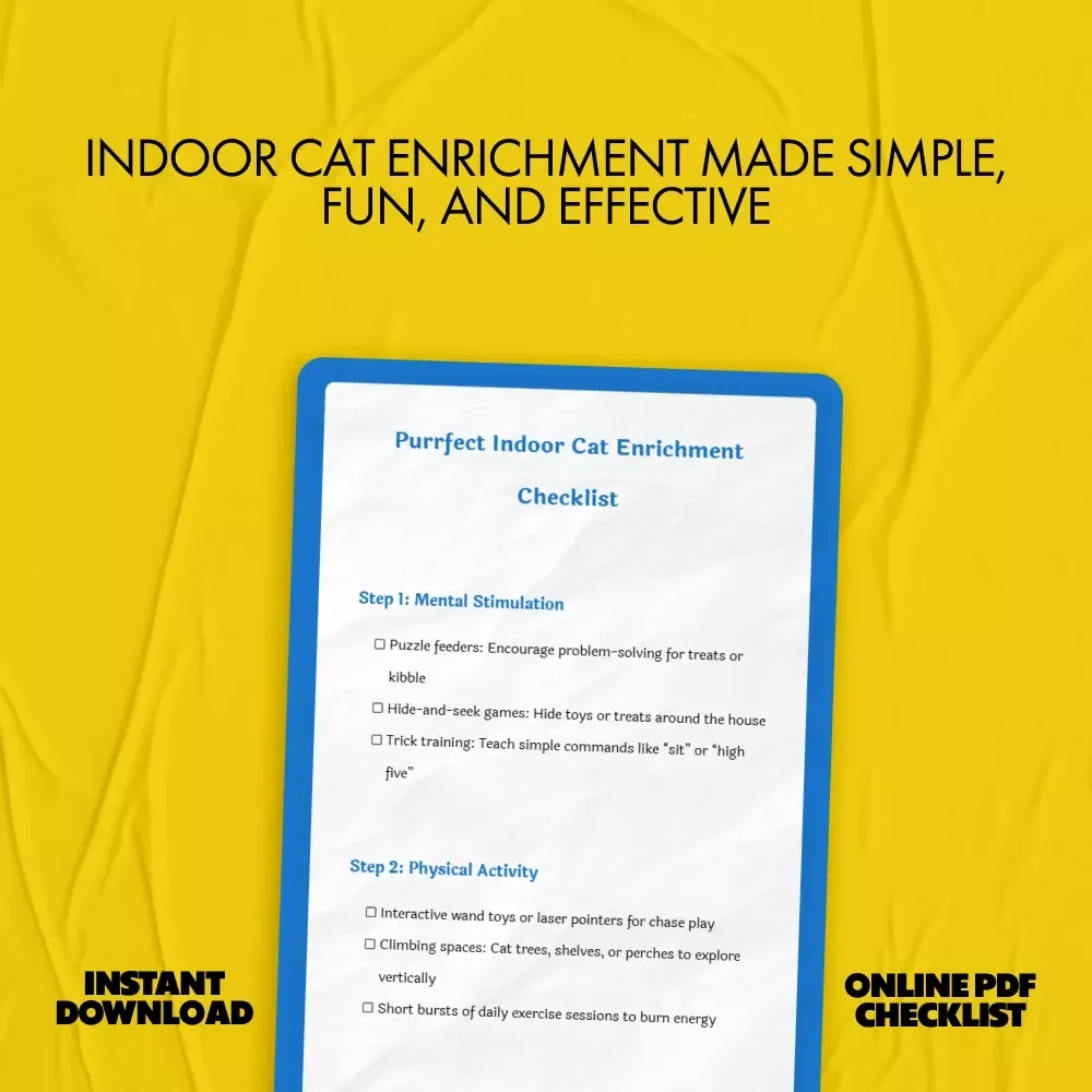 Purrfect Indoor Cat Enrichment Checklist | Enrichment for Bored Indoor Cats
