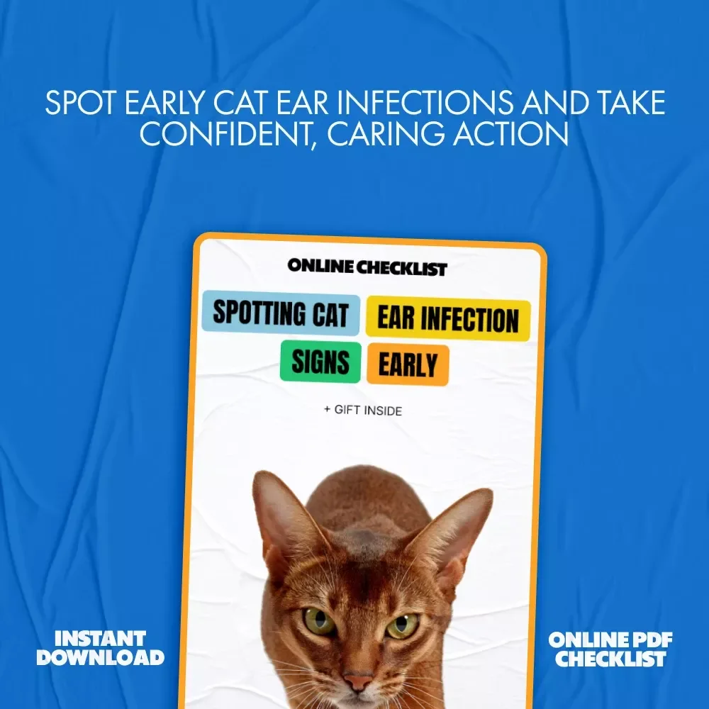 Spotting Cat Ear Infection Signs Early | Printable Pet Health Checklist | Digital Download for Cat Owners | Cat Care Guide for Noticing cat ear infection signs Fast