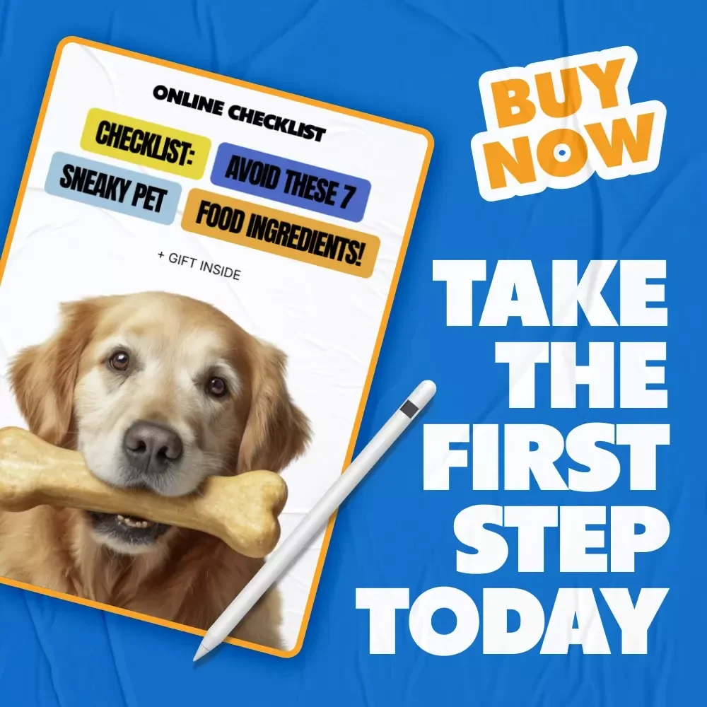 Checklist: Avoid These 7 Sneaky Pet Food Ingredients! | What Pet Food Ingredients to Avoid | Printable Pet Nutrition Guide for Dogs & Cats