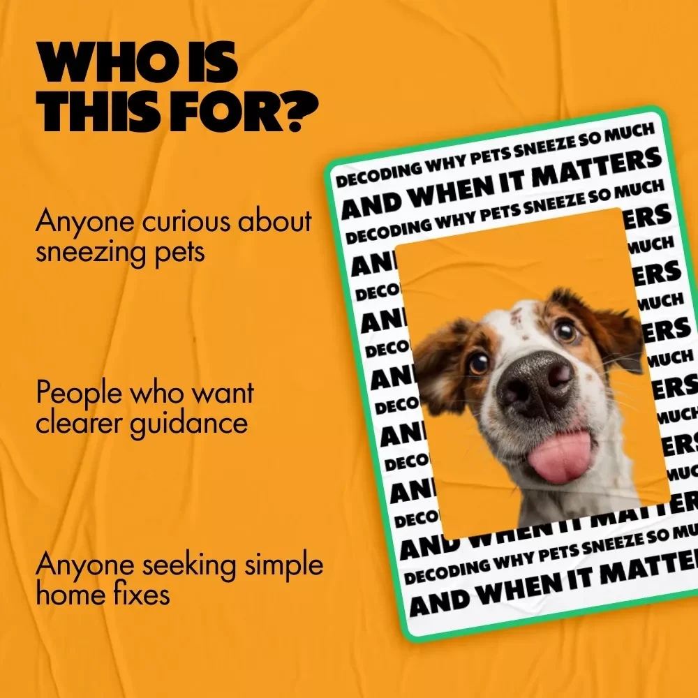 Decoding Why Pets Sneeze So Much (and When It Matters) | Digital Guide for Pet Parents | why pets sneeze a lot Checklist & Tips | Printable eBook