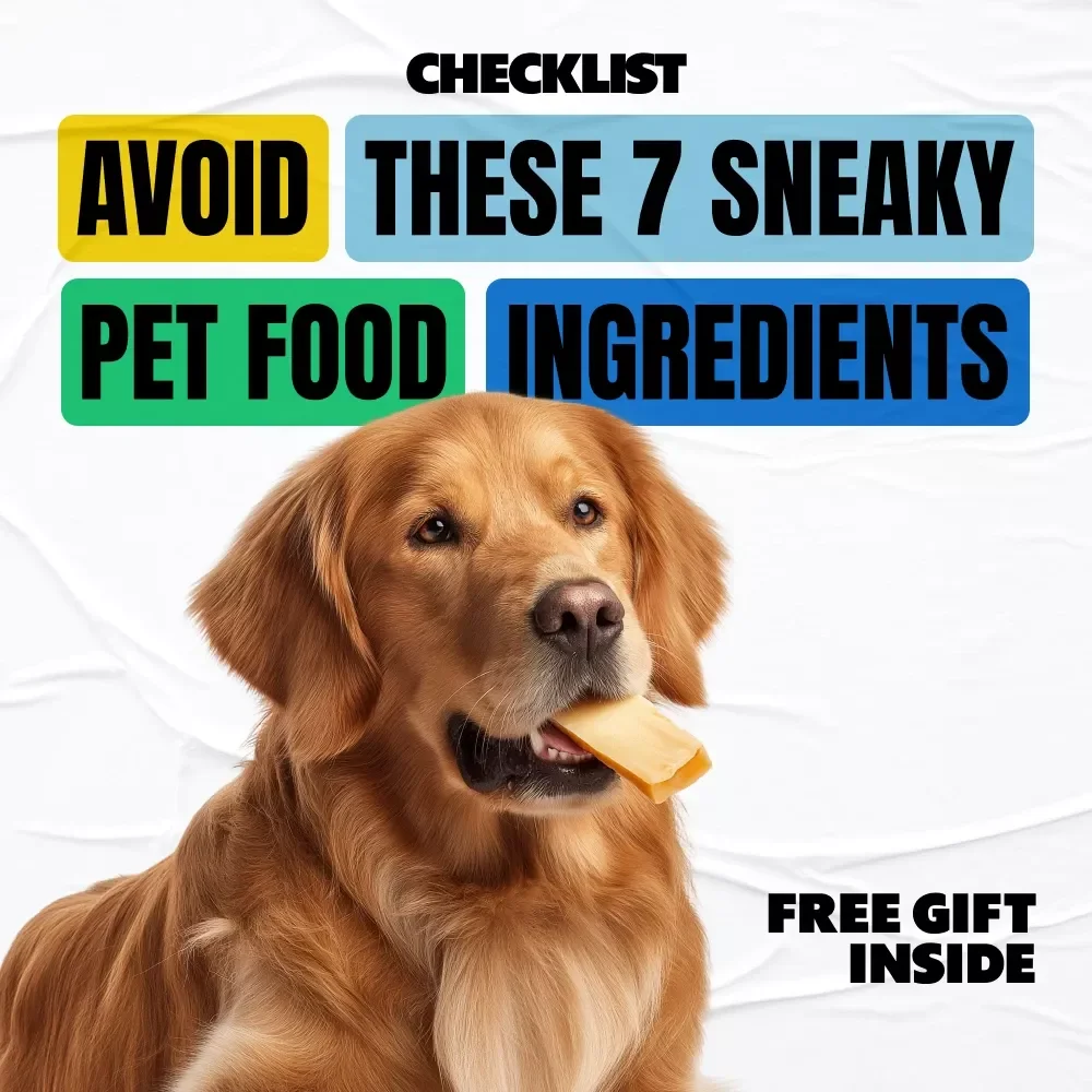 Checklist: Avoid These 7 Sneaky Pet Food Ingredients! | What Pet Food Ingredients to Avoid | Printable Pet Nutrition Guide for Dogs & Cats