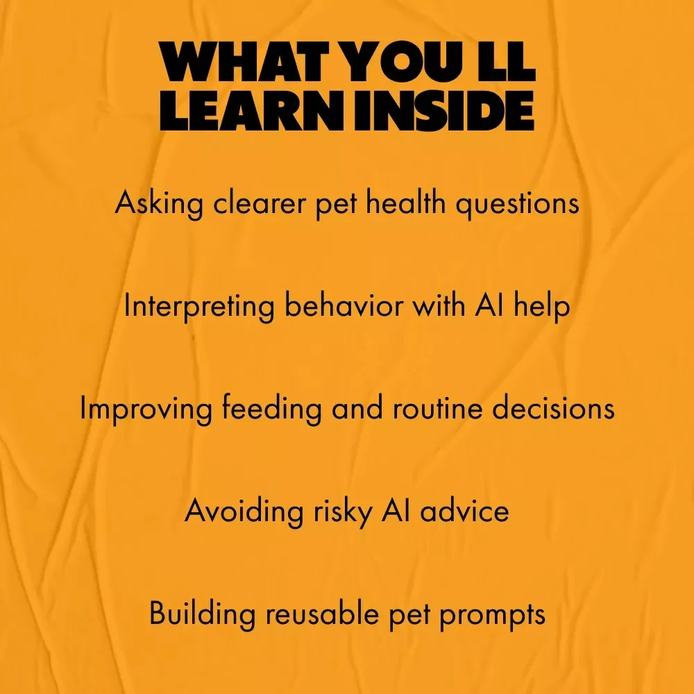 How to Ask AI the Right Questions About Pet Care | Smart AI Prompts Pet Care Questions eBook for Modern Pet Owners