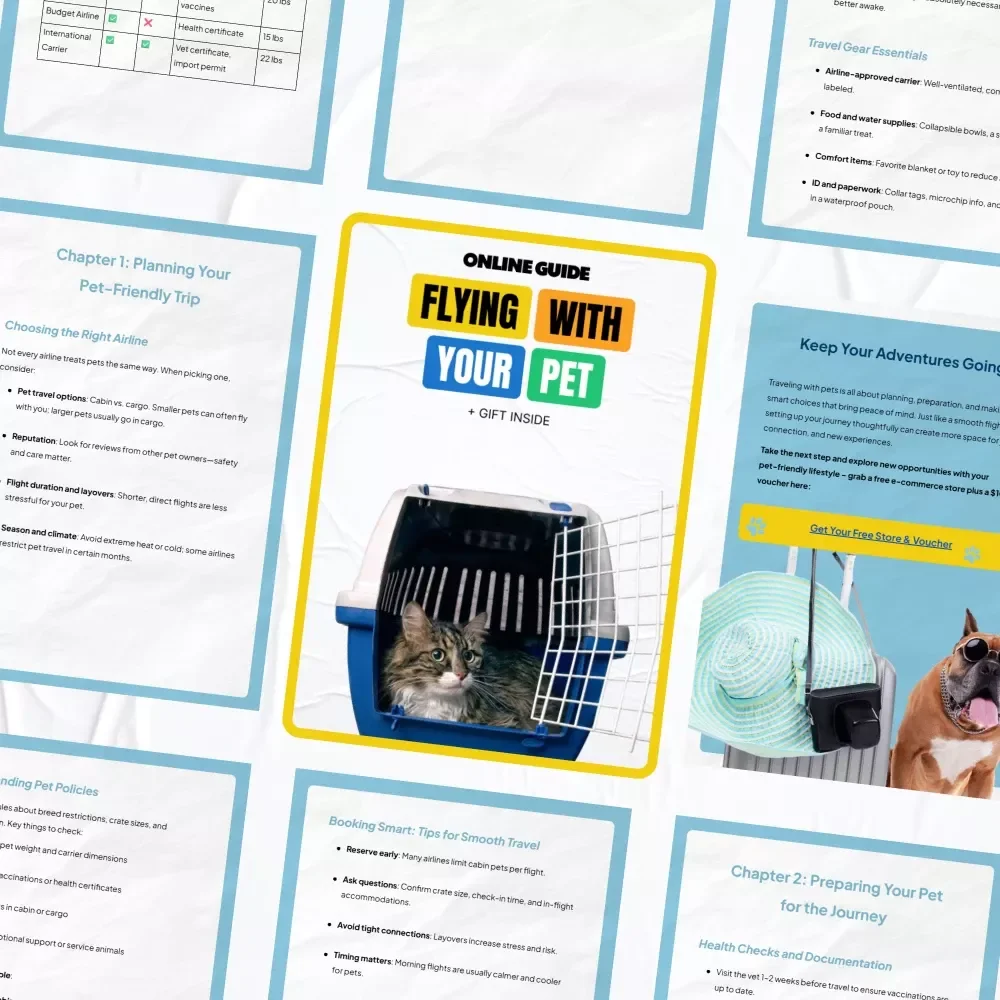 Flying with Your Pet - Digital Download Guide | Tips for Flying with Pets