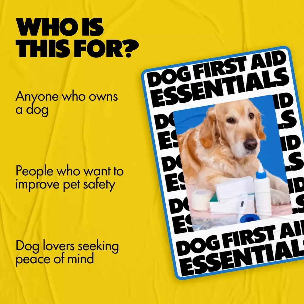 Dog First Aid Essentials: Comprehensive Guide, eBook & Checklist for Dog Owners - Digital Download